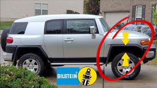 Bilstein 5100 Front Lift and Strut Installation on a Toyota FJ Cruiser [upl. by Ahsimet464]