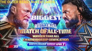 WWE WrestleMania 38 Official and Full Match Card [upl. by Atteram]