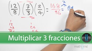 Multiplicación de tres fracciones │ ejercicio 1 [upl. by Neneek919]