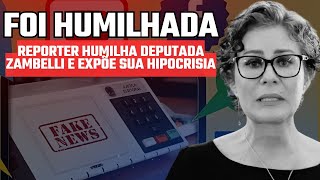 CARLA ZAMBELLI NÃO AGUENTA PRESSÃO E É DESMASCARADA POR REPÓRTER [upl. by Daj]