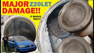 Opening up my DRIVING Z20LET Zafira GSi MAJOR DAMAGE [upl. by Shanley553]