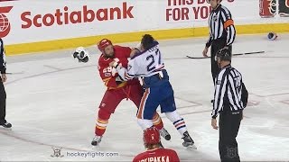 Milan Lucic vs Deryk Engelland Jan 21 2017 [upl. by Upali]