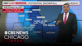 Snow forecast in Chicago calls for 2 to 3 inches Thursday [upl. by Ibbie498]