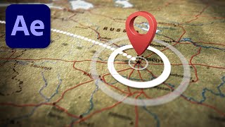 Clean 3D Animated Travel Map Tutorial in After Effects [upl. by Nehcterg]