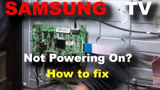 Samsung LED Flat Screen TV Repair  Wont turn on no power  How to Fix [upl. by Douty]