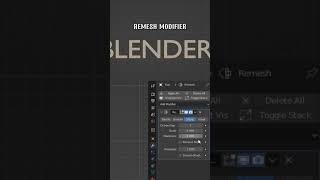 REMESH MODIFIER 😘😘😘 blenderworld shorts shortsvideo remesh blender3dmodelling [upl. by Yttiy]