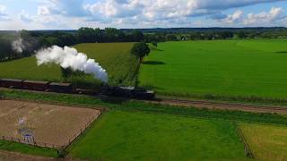 Stoomtrein tussen Loenen en Eerbeek in Gelderland [upl. by Kendall417]