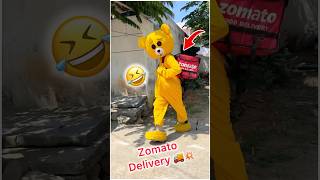 Teddy🧸Became Zomato Boy 🤣💥……teddycomedy funnyshorts mrcrazy [upl. by Worlock]