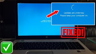 Update are underway Keep your computer on  how to fix windows 11 stuck on working on updates [upl. by Amrac]