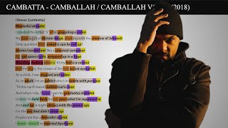 Cambatta  Camballah Rhyme Scheme Highlighted [upl. by Lilllie]