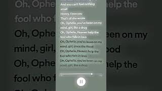 The Lumineers  Ophelia  Speed Up shorts lyrics [upl. by Airitac31]