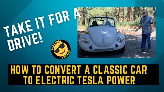 1974 VW Super Beetle Tesla EV Conversion  Part 9 Lets drive it [upl. by Felt708]