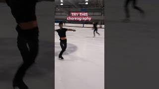 Challenge yourself with this unique choreographic sequence shorts figureskating iceskater [upl. by Amity119]