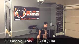 Sandbag Kettlebell Bodyweight Workout Day 1 [upl. by Yerbua]