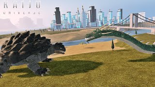 Final Wars Manda vs Kamoebas Battle  Kaiju Universe [upl. by Airamahs124]