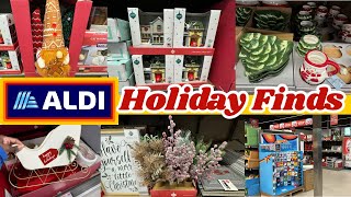 🚨ALDI New Arrivals and HOLIDAY FINDS Christmas SHOP WITH ME [upl. by Lindbom]