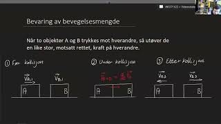 Mekanikk 28  Bevaring av bevegelsesmengde [upl. by Ecirpac]