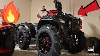 Installing 18 inch Fuel Kompressors and 33 inch BKTs on a Polaris Sportsman 850 Highlifter [upl. by Atinyl440]