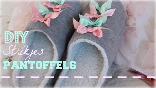 DIY Strikjes Pantoffels ♥ MADEBYNoelle [upl. by Lauretta]