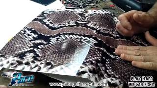 Custom Snake Skin Vinyl Wrap at Pace Guitar Repair [upl. by Gibeon208]