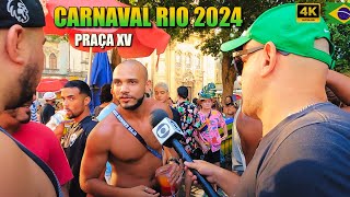 CARNAVAL RIO DE JANEIRO 2024 Blocos na Praça XV [upl. by Marlo220]