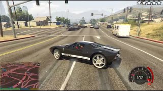 NFS Most Wanted Handeling 1000 Cops VS Ford GT In GTA 5 [upl. by Euqinot]