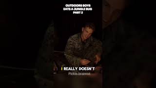 OUTDOOR BOYS EATS BUG WITH ARMY PART 2 joeroganexperience trump joerogan outdoorcook survival [upl. by Huskey31]