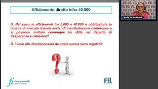 09072019  Sbloccacantieri approfondimenti su soglie per affidamento di lavori e servizi [upl. by Dorkas]