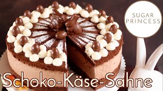 SchokoKäseSahneTorte backen Traumhafte Ostertorte mit viel Schokolade  Rezept von Sugarprincess [upl. by Aitas]