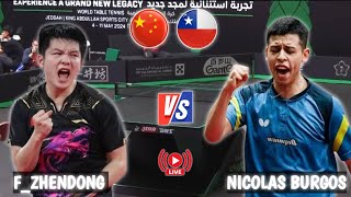 Fan Zhendong vs Nicolas Burgos WTT Saudi Smash 2024 [upl. by Aneelahs]