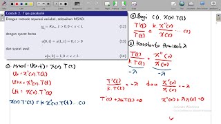 Persamaan Differensial Parsial  Metode Separasi Variabel Tipe Parabolik dan Hiperbolik [upl. by Noterb]
