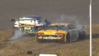 ADAC GT Masters Nürburgring 2021  CRASHES SPINS  GREAT RACING [upl. by Yxor343]