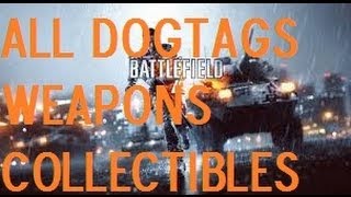 Battlefield 4 All Collectibles Dog Tags  Weapons Locations Recon Trophy  Achievement Guide [upl. by Ethelyn]