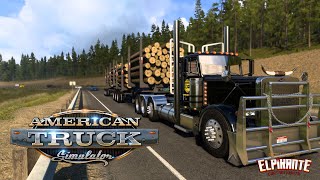 American Truck Simulator  peterbilt 379 loaded with logscat c15 6nz [upl. by Kopans]