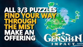 Find Your Way through the mist and make an offering at the perches Genshin Impact All 33 Puzzles [upl. by Katlin545]