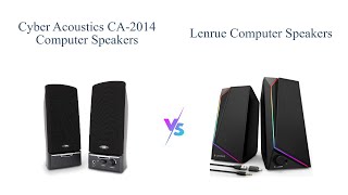 Cyber Acoustics CA2014 vs LENRUE Computer Speakers 🔊🔊 [upl. by Lerat364]