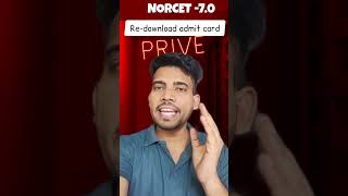 Admit card alert for NORCET 7  Nursingwale  norcet7 norcet [upl. by Notsle873]