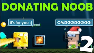 Donating 1000WLs to SCAMMED PLAYERS in Growtopia [upl. by Nylhsa]