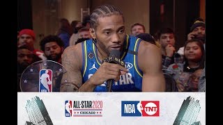 Kawhi Wins the Kobe Bryant MVP Award  AllStar 2020 [upl. by Nerehs]