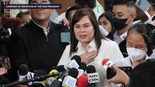 WATCH Sara Duterte holds a press conference after Marcos addressed her threats [upl. by Uwton101]