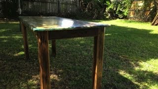 How to Build a Rustic  Distressed Table Video 2 [upl. by Goddard]