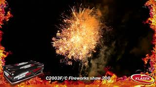 FIREWORKS SHOW 200 SHOT COMPOUND CAKE BY KLASEK FIREWORKS [upl. by Sale]