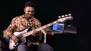 4 String Bass Rendition 🙆‍♀️ Open Your heavens Over Me 🙌 Bassmatics 😳 Must Watch [upl. by Milford357]