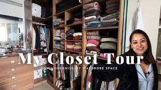 HOW I ORGANISE MY CLOSET SPACE  MY CLOSET TOUR [upl. by Dambro]