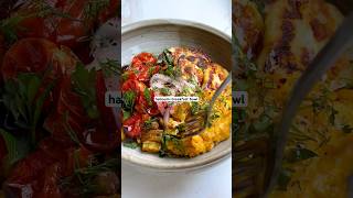 halloumi breakfast bowl recipe in comments recipes cooking healthyfood [upl. by Alleras]