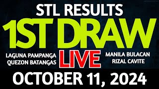 Stl Result Today 1st draw October 11 2024 STL Batangas Live [upl. by Pelage510]