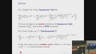 Unramified GromovWitten and GopakumarVafa invariants [upl. by Yeltnerb]