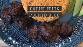 Carne Frita de Res de Puerto Rico Fried Beef Chunks Puerto Rican Style [upl. by Laup]