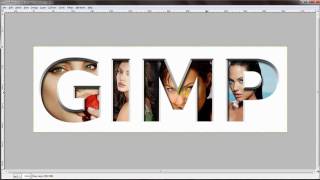 GIMP Tutorial  how to put images inside text [upl. by Barrington86]