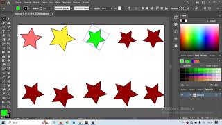 Adobe Illustrator Yıldızda Kaırışım Değişimleri [upl. by Otrebcire]